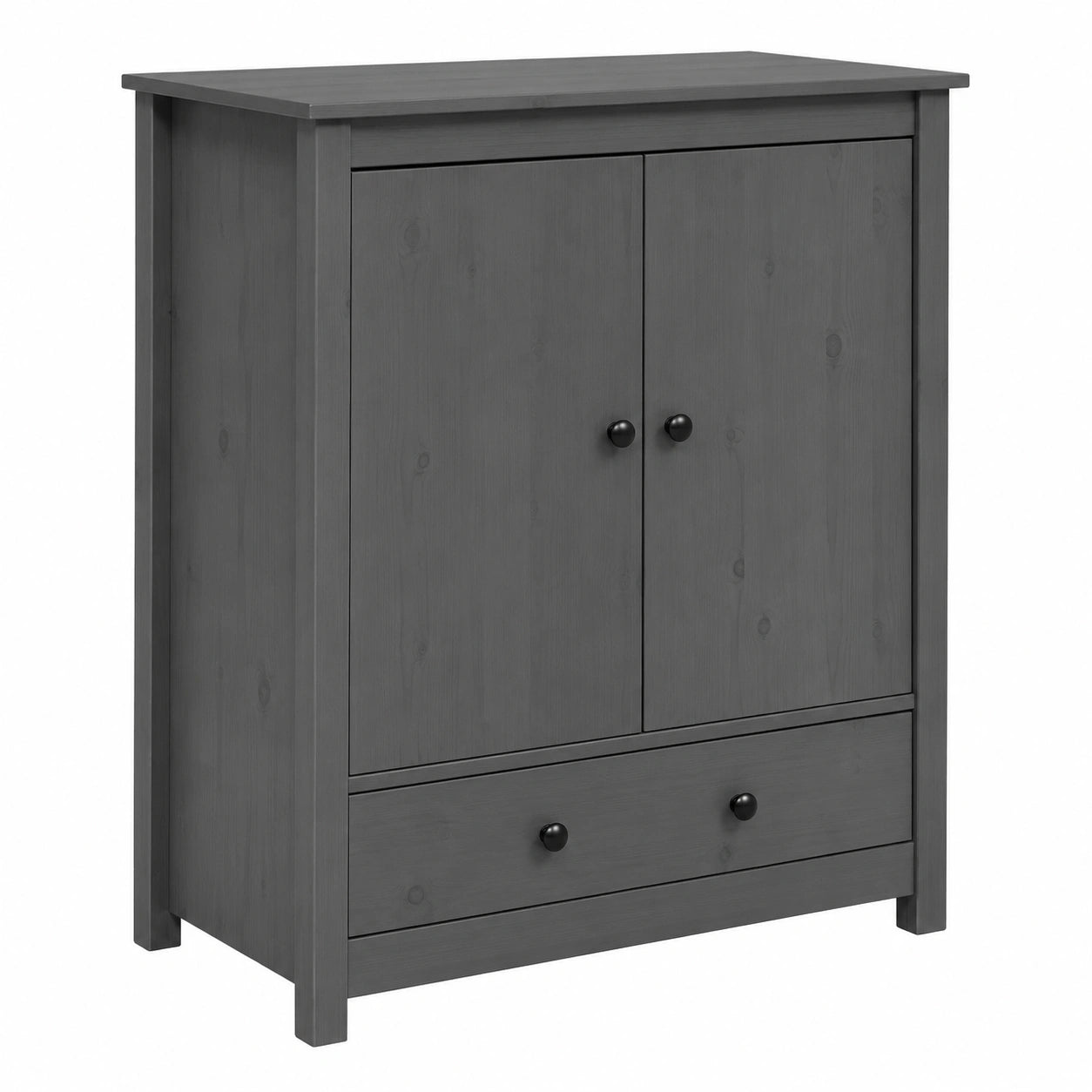 Highboard – 83 × 41,5 × 100 cm, aus Massivholz und Kiefernholz, Grau