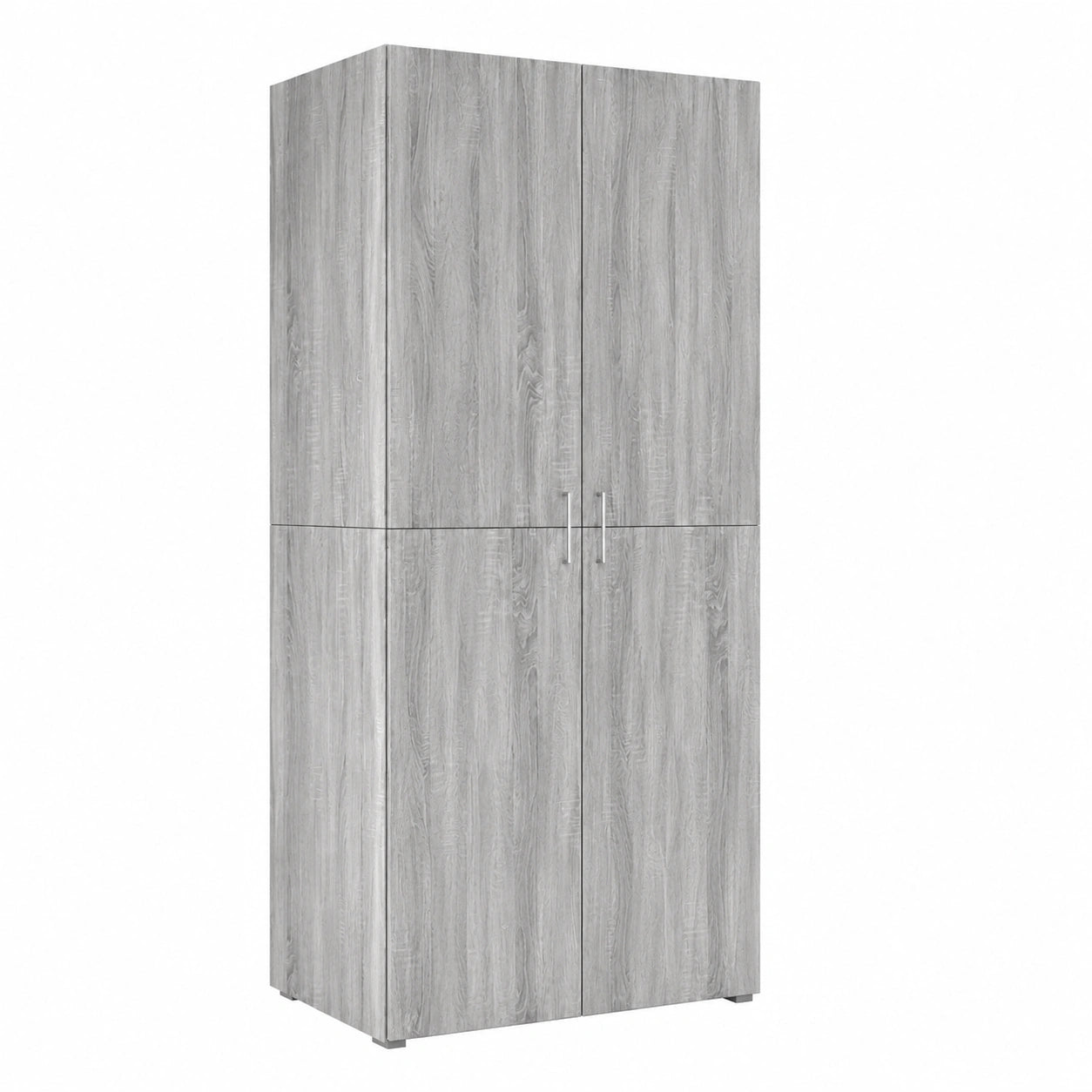 Highboard – mit Stauraum, aus Holzwerkstoff, Grau, für Wohnzimmer und Schlafzimmer