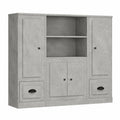 Highboard – moderner Stil, mit Stauraum, aus Holzwerkstoff, Betongrau, für Wohnzimmer