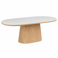 Esstisch – 180 cm, ovale Form, aus Holz, Braun