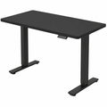 Schreibtisch – 160 × 80 cm, höhenverstellbar, mit LED-Beleuchtung, Schwarz