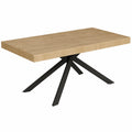 Ausziehtisch – 304 × 90 cm, aus Eichenholz, Anthrazit und Naturfarben
