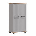 Highboard – 59,8 × 32,6 × 116,9 cm, Landhausstil, aus Eichenholz