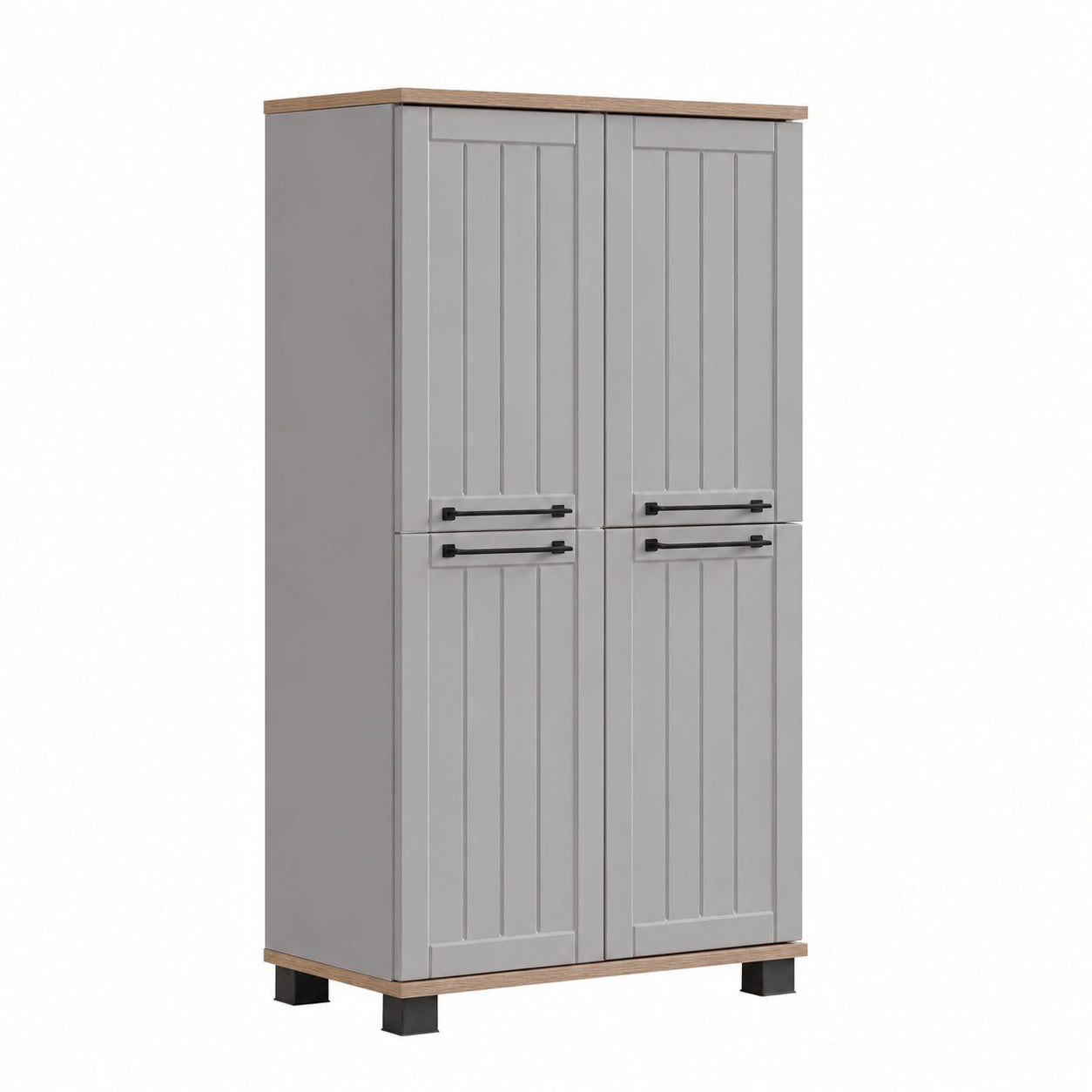 Highboard – 59,8 × 32,6 × 116,9 cm, Landhausstil, aus Eichenholz