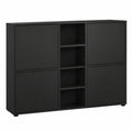 Highboard – 130,5 × 105,5 × 35,5 cm, moderner Stil, Schwarz