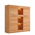 Highboard – 127 × 137 × 40 cm, moderner Stil, mit Stauraum, mit LED-Beleuchtung
