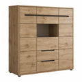 Highboard – 125 × 128 × 38 cm, aus Eichenholz